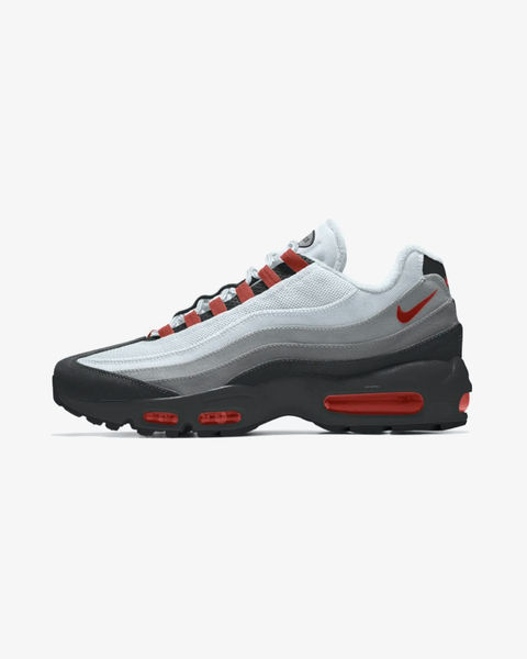 Nike Air Max 95 By You White/Grey/Black/Red Clay Nike Air Max 95 By You White/Grey/Black/Red Clay